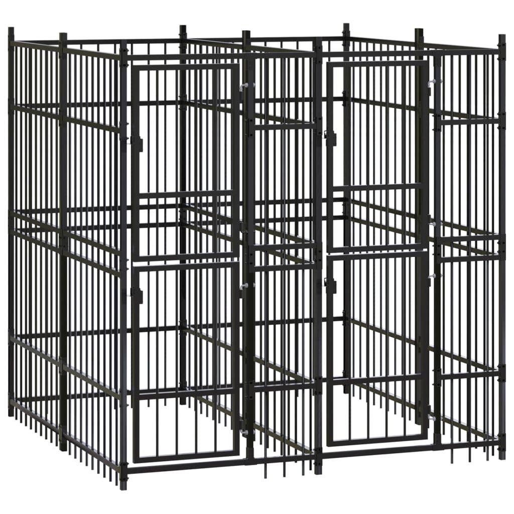 Dog Kennel Black Powder-coated steel Large Durable Dog Kennel Dog Kennel Black Powder-coated steel Large Durable Dog Kennel